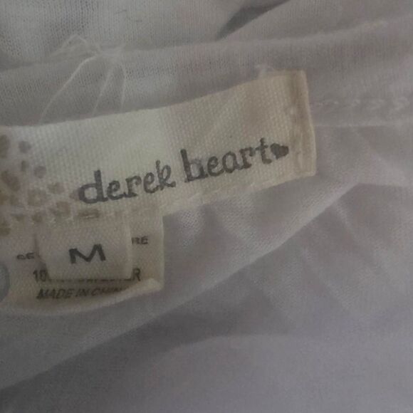 Y2K Derek Heart One-Shoulder White Blouse - Picture 3 of 3